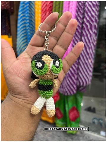 Powerpuff Girl Crochet Keychain