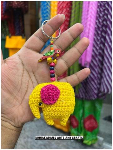 Elephant Crochet Keychain
