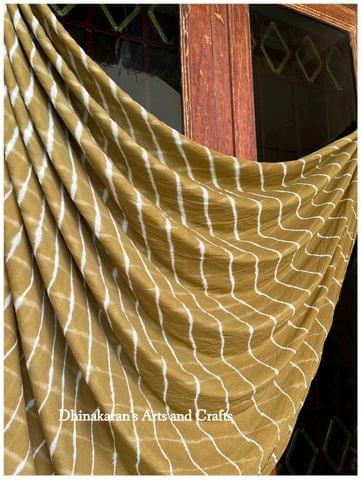 Khakhi Lehariya Saree