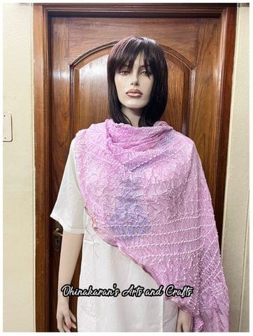 Art Silk Bandhani Dupatta - LIGHT LAVENDER