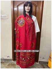 Traditional Kutchwork Dupatta - RED