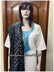 Art Silk Bandhani Dupatta - BLACK