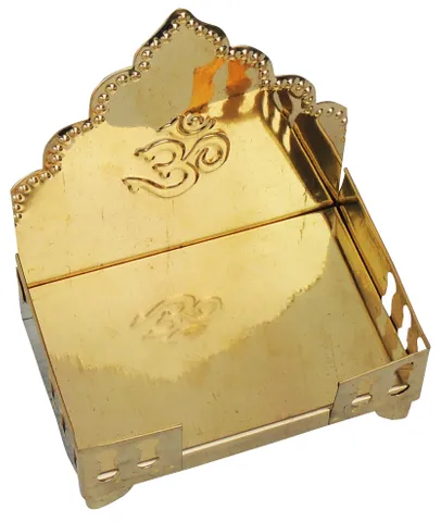 Brass Singhansan Sheet For God Idol No. 5  (MOQ- 6 Pcs.) - 5.8*4*6.4 inch (Z185 E)