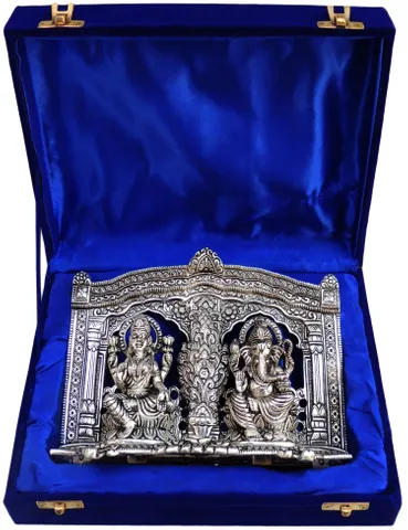 Showpiece Aluminium Lakshmi Ganesh (LG) Darbar - 8.5*2*6 inch (AS027)