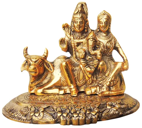Showpiece Shiv Parivar Statue  - 6.8*5.2*5.5 inch (AS265 G)