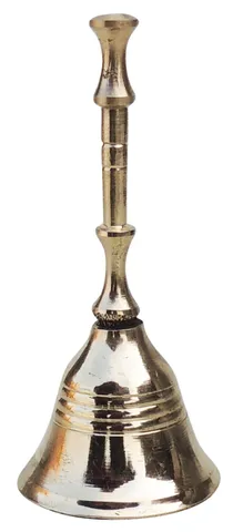 Brass Temple Hand Bell, Gol Dandi Ganti No. 1 (MOQ- 6 Pcs.) -1.5*1.5*3.1 Inch (Z183 A)