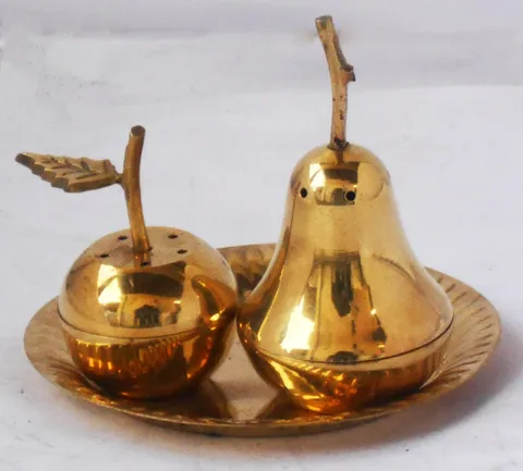 Brass Namak Dani and Mirch Dani Salt and Pepper holder (Z350 A)