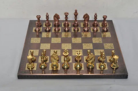 Brass Chess - 11.8*11.8*3.5 inch (BS363 B)