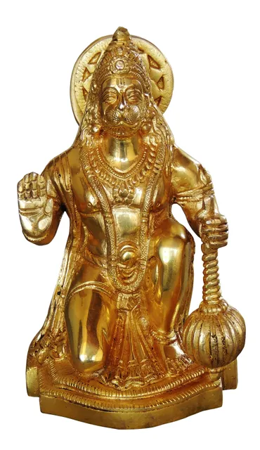 Brass Showpiece Hanuman Ji God Idol Statue  - 4.2*3*7 inch (BS1032 D)