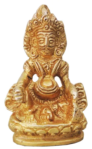 Brass Showpiece Kuber Ji God Idol Statue - 2.2*1.2*3.2 inch (BS396 D)