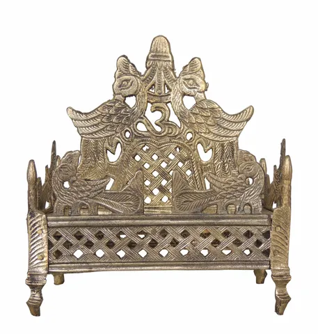 Brass Singhasan For God Idol   (MOQ- 2 Pcs.) - 7.5*5.5*8.5 inch (Z110 E)