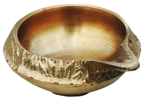 Brass Table Decor Oil Lamp Kuber Deepak  (MOQ-  12 Pcs.) - 2.3*1.8*0.9 inch (Z140 A)