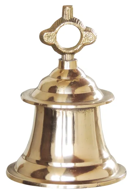 Brass Hanging Temple Pooja Bell, Ghanta - 6.5*6.5*10 Inch (Z223 G)