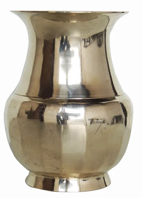 Pure Brass Lota Amkhora No. 8 - 5*5*6 inch, 1 Liter (Z505 H) (MOQ : 1 Pcs)