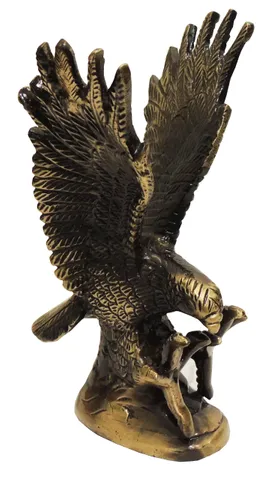 Brass Antique Showpiece Eagle Statue - 4*3.8*6.5 inch (AN006 Y)