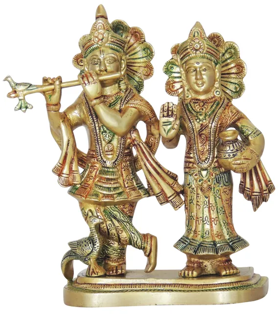 Brass Showpiece Radha Krishan Statue  - 7.5*3.5*9 inch (BS1274 C)