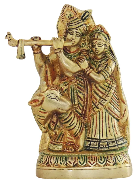 Brass Showpiece Radha Krishna Statue  - 4*1.2*6 Inch (BS1275 C)