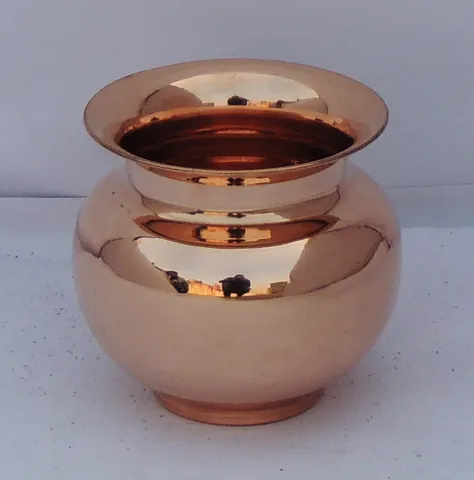 Copper Lota, 400 ML (MOQ : 2 Pc.)  - 4*4*3.8 inch (Z321 C)