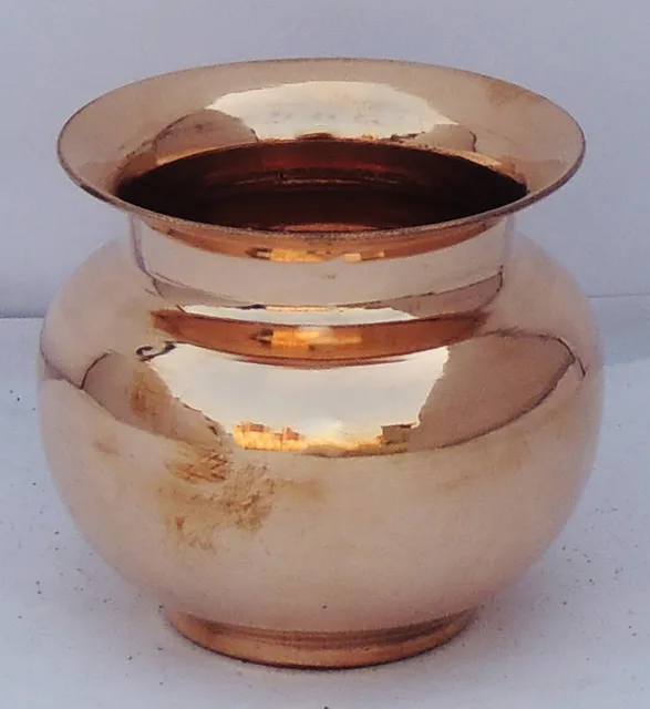 Copper Lota, 580 ML (MOQ : 2 Pc.)  - 4.5*4.5*4 inch (Z321 D)