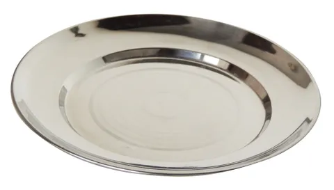 Dinner Plate Silver Touch Full (26 Gauge) (MOQ : 6 Pc.) - 10*10*0.7 inch (S090 C)