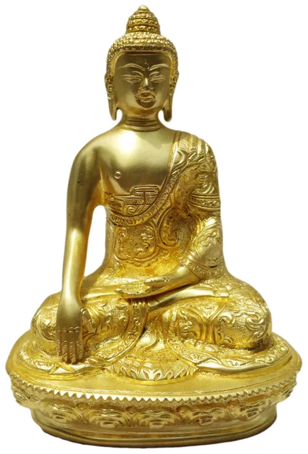 Brass Showpiece Budha Statue With Super Fine Finish - 4.5*2.5*7.5 Inch (BS079 F)