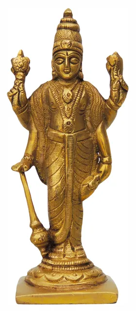 Brass Showpiece Standing Vishnu ji Statue - 2.5*2*6 Inch (BS388 A)