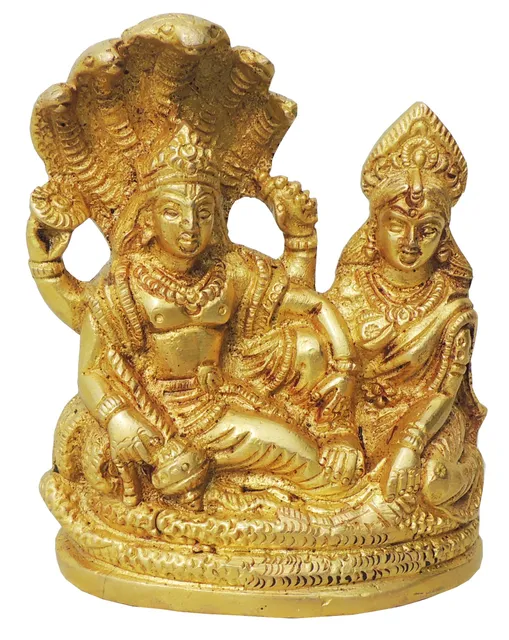 Brass Showpiece Vishnu Laxmi    Statue - 3.5*2*4.5 Inch (BS842 A)