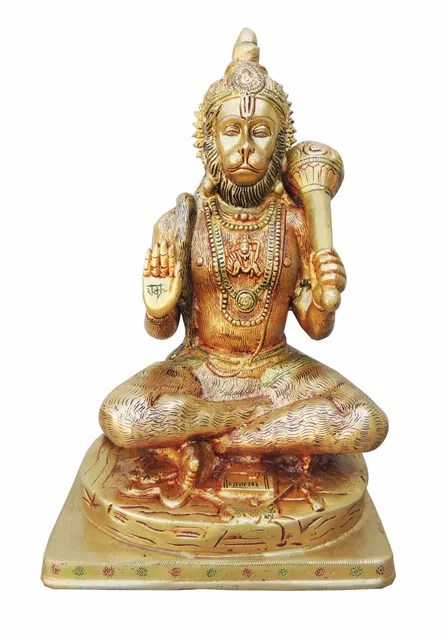 Brass Showpiece Hanuman Ji Statue - 7*5.7*11.2 Inch (BS499 X)