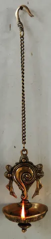 Brass Wall Hanging Shank Antique Deepak - 3.7*3.4*10.2 Inch (BS898 B)