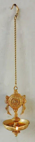 Brass Wall Hanging Shank Antique Deepak - 3.7*3.4*10.5 Inch (BS899 A)