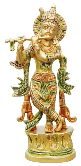 Brass Krishna Colour Statue-3.5*2*8.5 (BS938 B)
