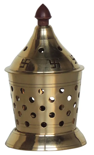 Brass Table Decor Oil Lamp, Deepak - 3*3*4.5 Inch (Z542 B)