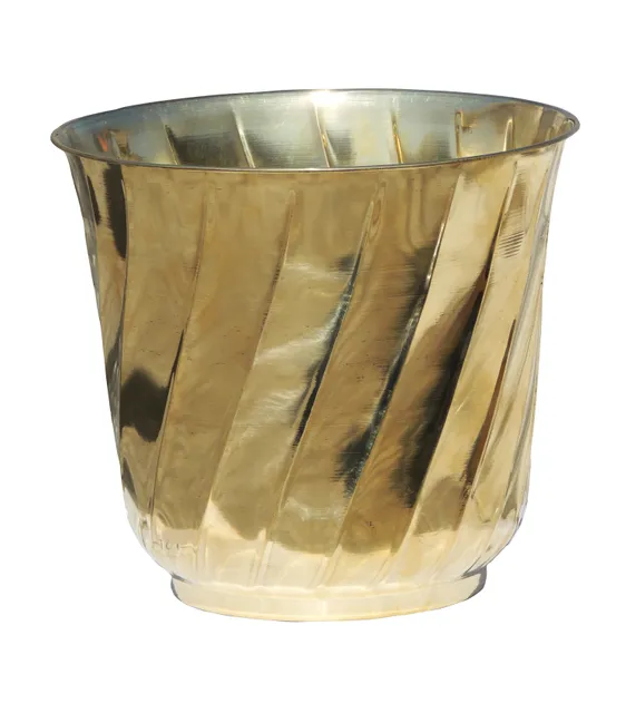Brass planter Pot Gamala Diameter 14 Inch weight 1.6 kg - 14*14*12 inch (F250)
