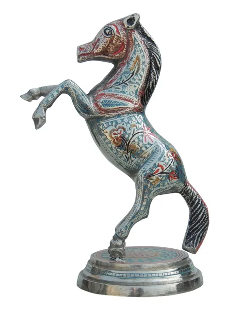 Brass Showpiece Jumping Horse Statue - 6*5.2*11.5 Inch (AN030 B)
