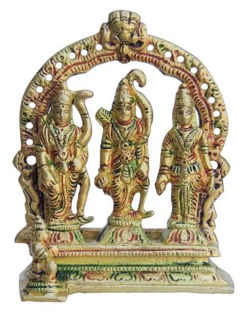 Brass Showpiece Ram Darbar Statue - 4*2*5 Inch (BS131 G)