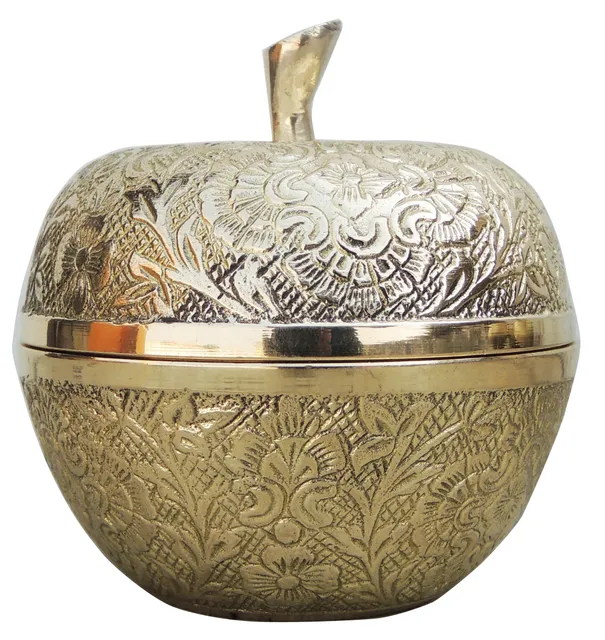 Brass Decorative Apple Shape Bowl - 3.3*3.3*3.5 Inch (F316 D)