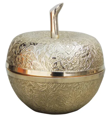 Brass Decorative Apple Shape Bowl - 4.3*4.3*4.5 Inch (F316 C)