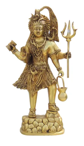 Brass Showpiece Shiv ji Idol Statue - 12.5*6.5*23 Inch (BS1363 K)