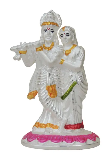 Pure Silver Radha Krishna Idol statue - 999 Hallmarked Silver Statue - 2.5*1.5*4 Inch, 45 gm (SL009 A )