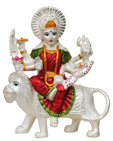 Pure Silver Durga ji idol Statue - 999 Hallmarked Silver Statue- 4.2*1.5*5 Inch, 90.7 gm  (SL021 A )