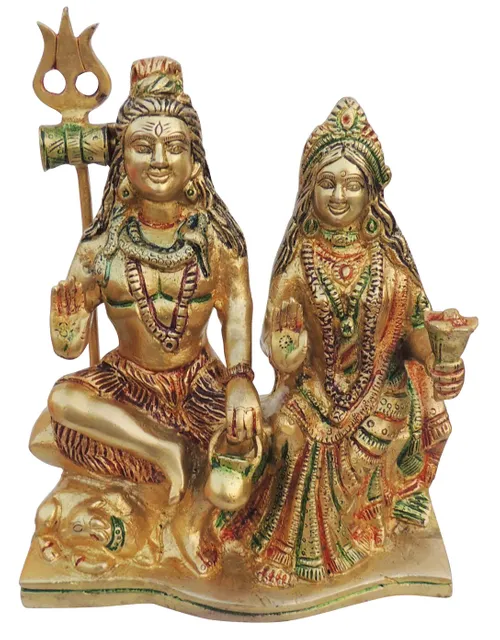 Brass Showpiece Shiv Parivar God Idol Statue - 7*3*8.5 Inch (BS1353 D)