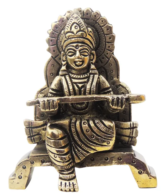 Brass Showpiece Maa Annapurna Devi God Idol Statue - 2.5*1.5*3 Inch (BS1087 W )