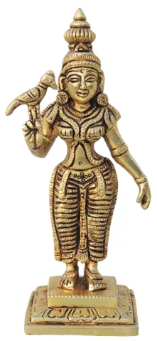Brass Showpiece Meenakshi Devi God Idol Statue - 2.5*2.1*7.5 Inch (BS1457 C)