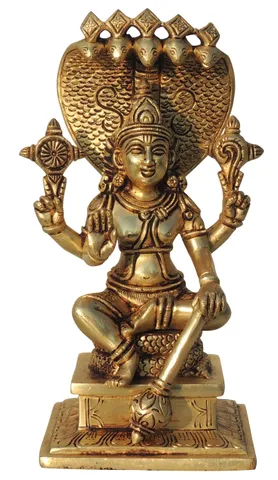 Brass Showpiece Vishnu Ji God Idol Statue - 4.5*4.5*9.5 Inch (BS1454 C)