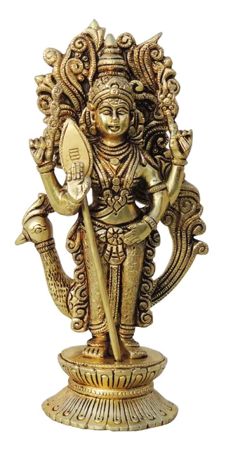 Brass Showpiece Murugan Devi God Idol Statue - 5*3.2*9.5 Inch (BS1443 E)