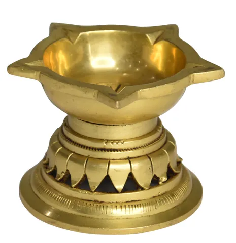 Brass Table Decor Panchmukhi Stand Deepak, Oil Lamp - 4*4*3 Inch (BS1503 D)