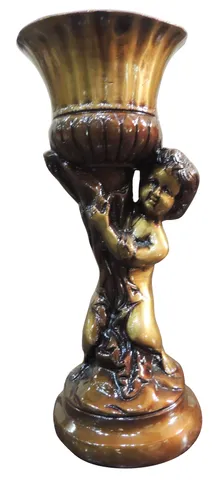 Brass Showpiece Boy With Mashal (Torch) statue - 4*4*9.5 Inch (BS1493 A)