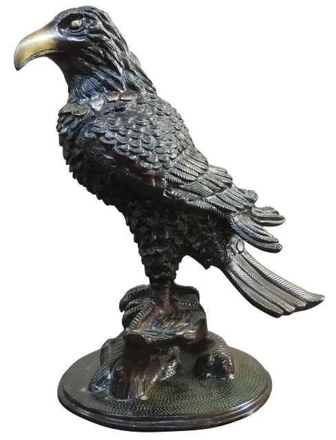 Brass Antique Showpiece Eagle Statue - 10*7.5*13.5 inch (BS1494 A)