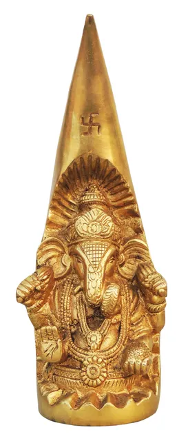 Brass Showpiece Teeth Ganesh, Dant Ganesh God Idol Statue - 3.3*3.5*8.4 Inch (BS247)
