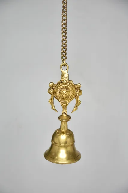 Brass Wall Hanging Temple Bell - 3*3*25 Inch (BS1511 A)